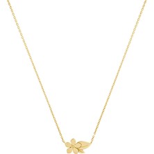 Aşk Çiçeği 14 Ayar Altın Kolye