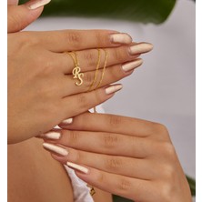 Harf Yazılı 14 Ayar Altın Kolye