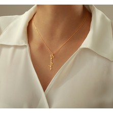 Isim Yazılı 14 Ayar Altın Kolye