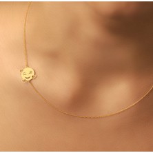 Sevgi Emojisi 14 Ayar Altın Kolye