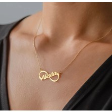 Isim Yazılı Sonsuzluk Moldel 14 Ayar Altın Kolye