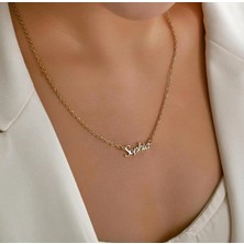 Kişiye Özel Isim Yazılı 14 Ayar Altın Kolye