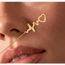 Kalbimin Ritmi 14 Ayar Altın Kolye