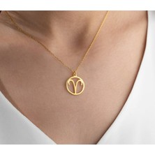 Koç Burç 14 Ayar Altın Kolye