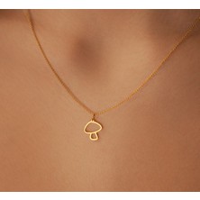 Mantar 14 Ayar Altın Kolye