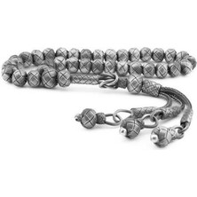 Trabzon Kazaziye Oksit Model 925 Ayar Gümüş Tesbih