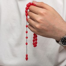 Sıkma Kehribar 925 Ayar Gümüş Tesbih
