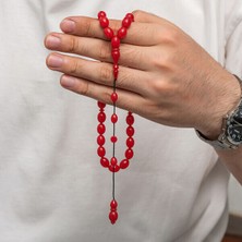 Sıkma Kehribar 925 Ayar Gümüş Tesbih