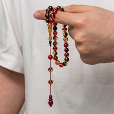 Sıkma Kehribar 925 Ayar Gümüş Tesbih