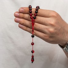 Sıkma Kehribar 925 Ayar Gümüş Tesbih