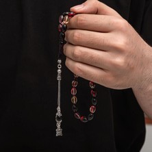 Sıkma Kehribar 925 Ayar Gümüş Tesbih