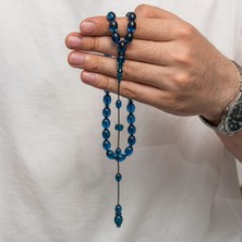 Sıkma Kehribar 925 Ayar Gümüş Tesbih