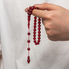 Sıkma Kehribar 925 Ayar Gümüş Tesbih