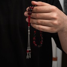 Sıkma Kehribar 925 Ayar Gümüş Tesbih