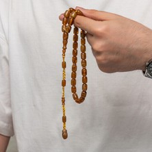 Sıkma Kehribar 925 Ayar Gümüş Tesbih