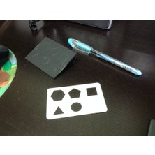 BYR Geometrik Şekiller Şablonu (Plastik Aparattır!!!)