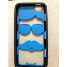 BYR Çerçeveleraçık Bıyıklı iPhone 5/5s Kılıfı (Plastik Aparattır!!!)