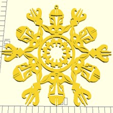 BYR Mandaloryalı, Bebek Yoda (Çocuk) ve Mythosaur Kar Tanesi (Plastik Aparattır!!!)