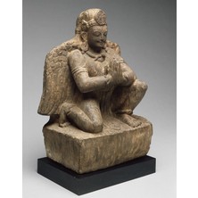 BYR Tanrı Vişnu'nun Dağı, Garuda, Elleriyle Diz Çökmüş Hayranlık Hareketi (Anjali Mudra), 14. Yüzyıl (Plastik Aparattır!!!)