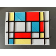 BYR Piet Mondrian Resim. Hollanda Tasarımı. Sağlam Sürüm. (Plastik Aparattır!!!)