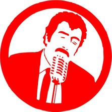 Müslüm Gürses Araba Sticker 17X17 cm Kırmızı