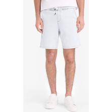 DeFacto Regular Fit Beli Lastikli Rahat Kalıp Jean Bermuda Şort E4554AX25SM
