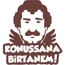 Müslüm Gürses Silüet Araba Sticker 17X17 cm Kahverengi