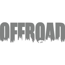 Offroad Araba Sticker 17X17 cm Gri
