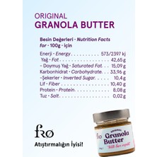 Fro Granola Butter Original Glutensiz Şekersiz Vegan Sürülebilir Ezme 240 gr