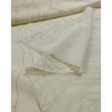 Krem Renkte Pamuk Senteik Karışık Dokuma (En 140 cm x Boy 310 Cm)