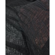 Siyah Renkte Örgü Desenli Ince Jarse (En  105 cm x Boy 200 Cm)