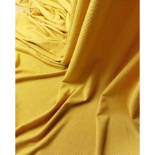 Pastel Sarı Renkte Örgü Desenli Ince Jarse (En  120 cm x Boy  155 Cm)