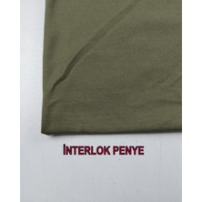 Haki Renkte Interlok Örme (En 140 cm x Boy 175 Cm)