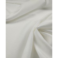 Beyaz Renkte Keten Viskon (En  140 cm x Boy 300 Cm)