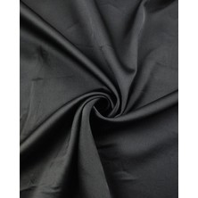 Telalı Siyah Renkte Saten (En  150 cm x Boy 220 Cm)