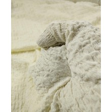 Krem Renkte Waffle Jarse (En  130 cm x Boy 250 Cm)