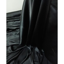 Siyah Renkte Saten Viskon (En  135 cm x Boy  200 Cm)