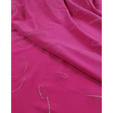Şeker Pembe Üzeri Lame Yaldızlı Jarse (En 150 cm x Boy 170 Cm)
