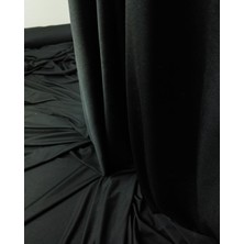 Siyah Renkte Ince Jarse (En 150 cm x Boy 340 Cm)