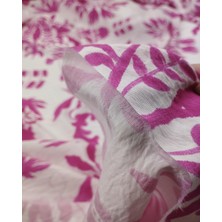 Beyaz Pembe Renklerde Ince Aerobin Dokuma (En  140 cm x Boy  290 Cm)