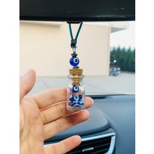 2 Adet Cam Şişe Araba Ayna Süsü Araba Nazarlık Nazar Koruması, Araba Hediyelik