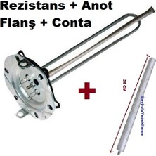 FullYedek Arçelik T 7365 Sl Titanyum Rezistansı ve Anot Çubuk 2000 Watt Rezistans Titanium