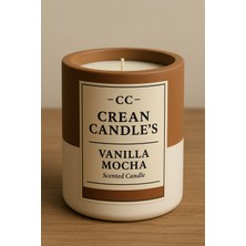 Crean Candle’s Kokulu Mum Vanilla Mocha Aroması  │ 400 ml Premium & Eşsiz Koku │ Lüx Tasarımı ile Muazzam Dekorasyon