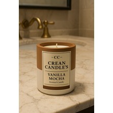 Crean Candle’s Kokulu Mum Vanilla Mocha Aroması  │ 400 ml Premium & Eşsiz Koku │ Lüx Tasarımı ile Muazzam Dekorasyon
