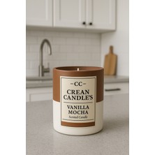 Crean Candle’s Kokulu Mum Vanilla Mocha Aroması  │ 400 ml Premium & Eşsiz Koku │ Lüx Tasarımı ile Muazzam Dekorasyon