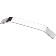 Şahin Lüks Kalın 192 mm Mobilya Mutfak Çekmece Dolabı Dolap Kulpu Kulbu Kulpları - Krom - 10 Adet