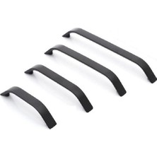 Şahin Ince 192 mm Mobilya Mutfak Çekmece Dolabı Dolap Kulpu Kulbu Kulpları - Siyah - 6 Adet