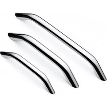 Kartal Lüks 192 mm Mobilya Mutfak Çekmece Dolabı Dolap Kulpu Kulbu Kulpları - Krom - 3 Adet