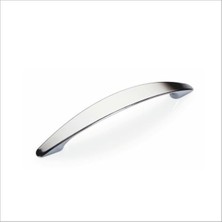 Merve Düz Çekmece Dolap Kapak Kulpu Kulbu 96 mm Parlak Metal Kulp (6 Adet)
