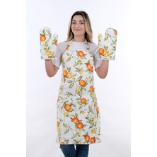 Sevilya Sweet 3lü Set Ayarlanabilir Askılı Cepli Mutfak Önlüğü Seti (2 ELDİVEN)